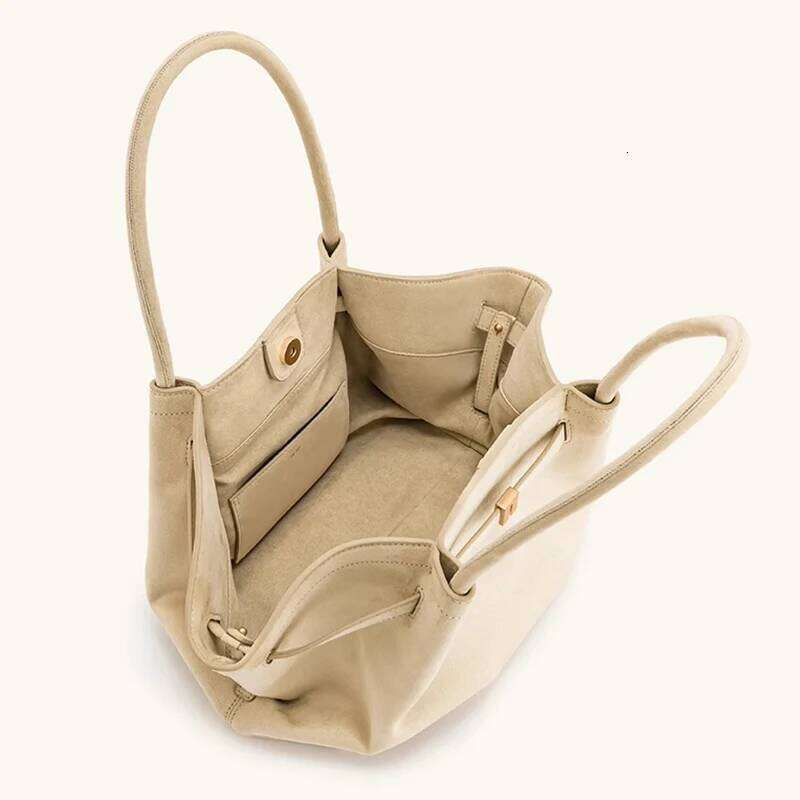 2025 Women's Fashion Leather Handheld Tote Large Capacity Suede Commuter Dumpling Bag, Shoulder Bag