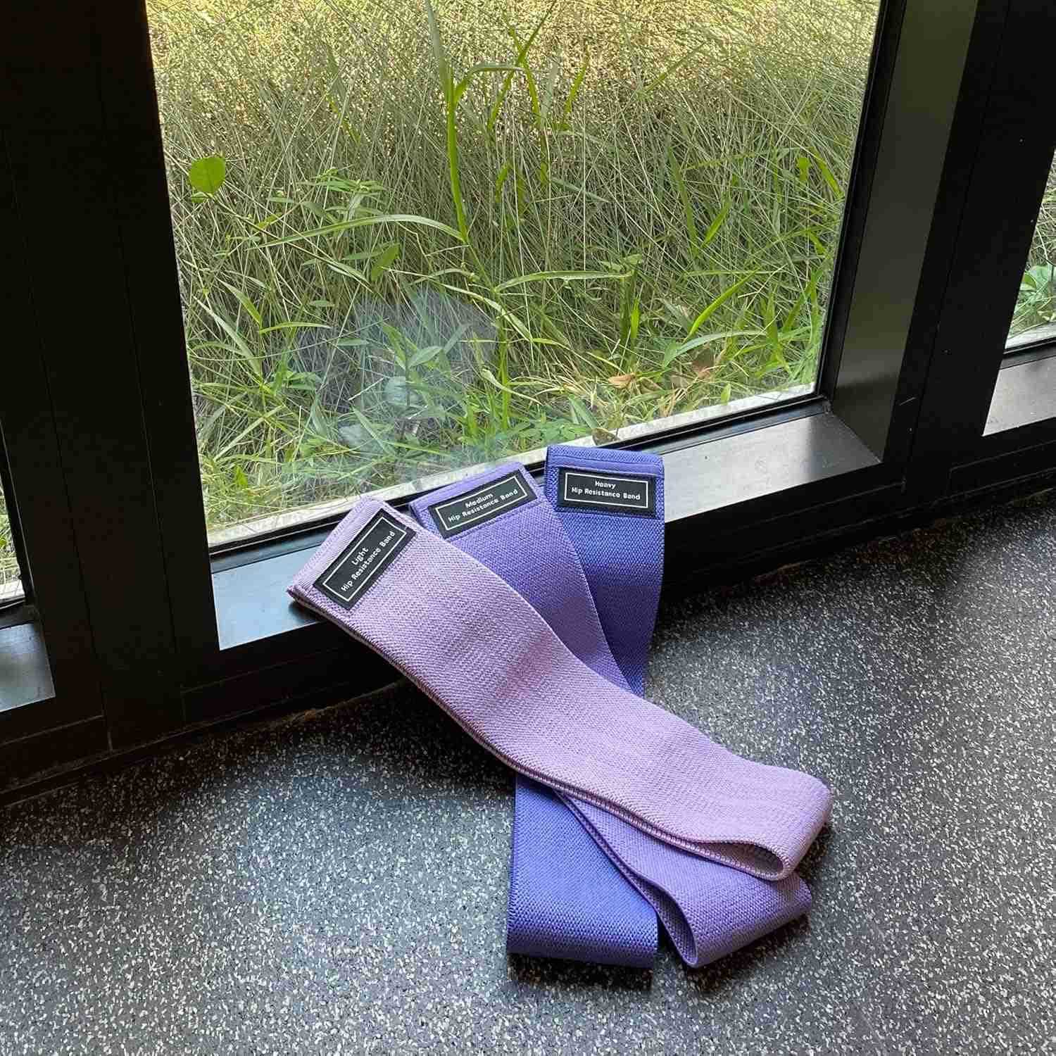 Moss Performance Premium Fabric Resistance Bands Set 3 Workout Band Levels for Strength Training Pilates Yoga Physical Therapy Home Exercise More W250