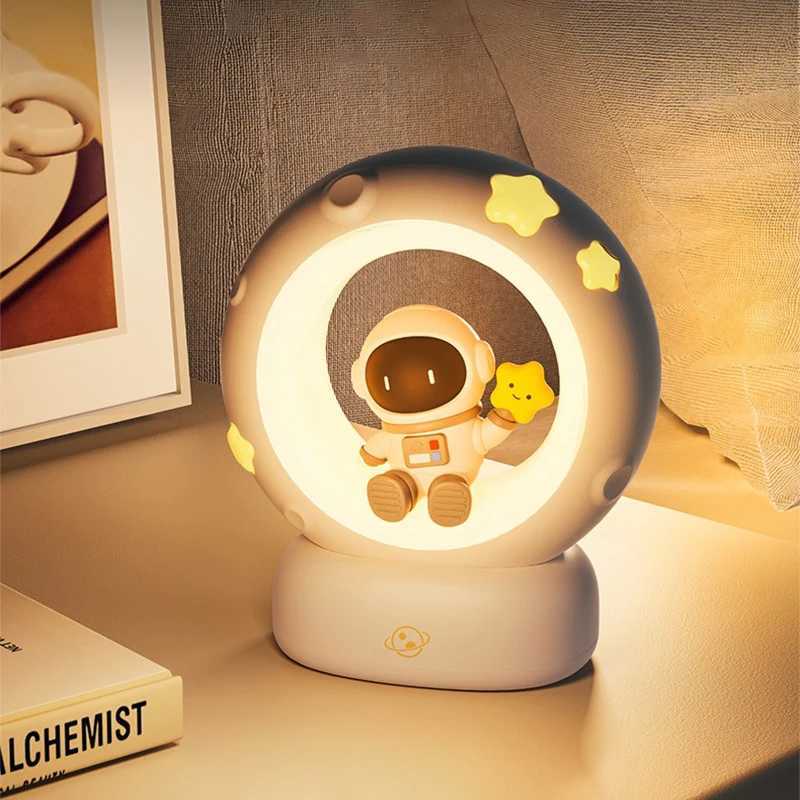 LED Night Light Panda Astronaut Bedside Sleeping Night Lights USB charging Silicone Children Gife Eye Protection Lamp Lighting C250912