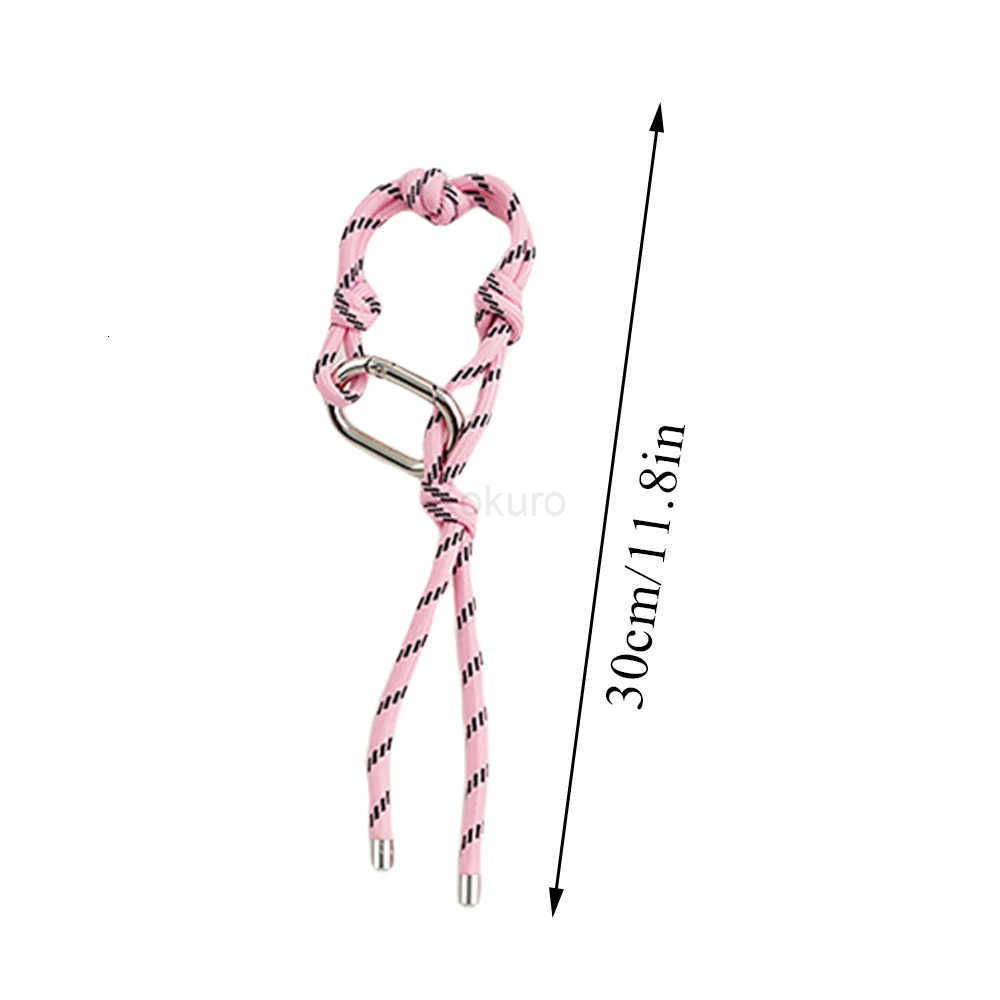 HOT Creative Colorful Braided Lanyard Keychain AntiLost Knot Nylon Rope Keyring For Women Men Car Bag Pendant Accessories Gifts M250912