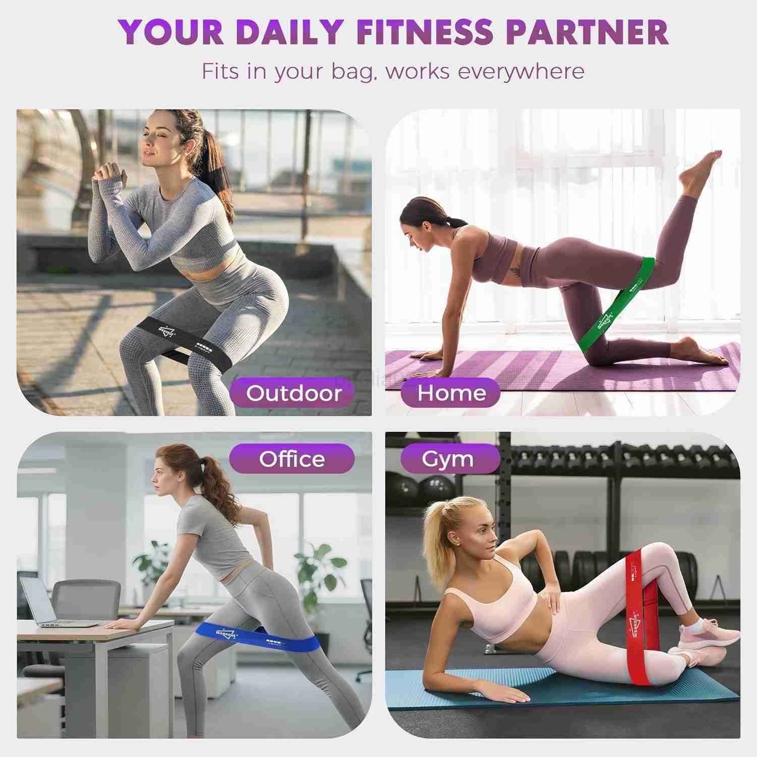 Fabric Resistance Bands for Working Out 5 Booty Bands for Women Men Exercise Workout Bands for Legs HIPS Glutes Ideal for Home Fitness Yoga Pilates Re