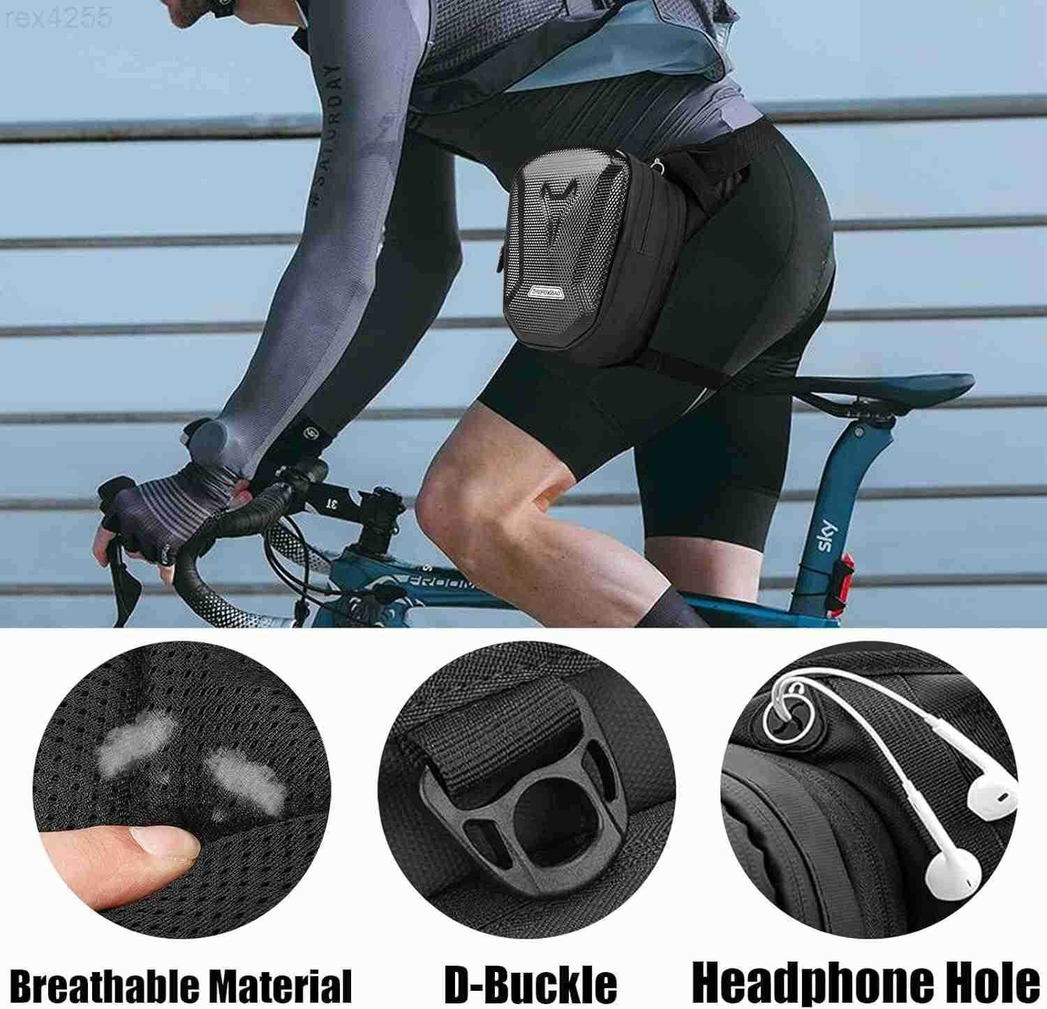 Leg Bag Thigh Bag for Riding Drop Leg Pouch for Men Womenwith Removable Straps Waterproof Fanny Pack Phone PurseTravel Hiking Cycling OutdoorBlackW250