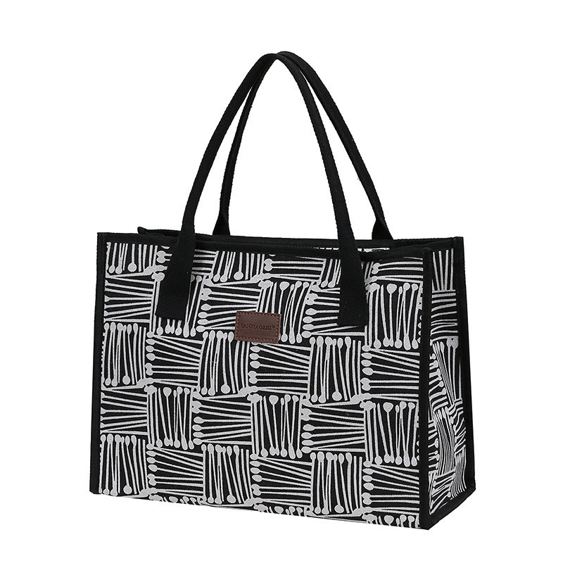 Korean Free Shipping Fashion Striped Tote Bag Autumn Winter Color Block Designer Bag Simple Texture Underarm Bag Commuter Shoulder Luxury Bag Bag Wome