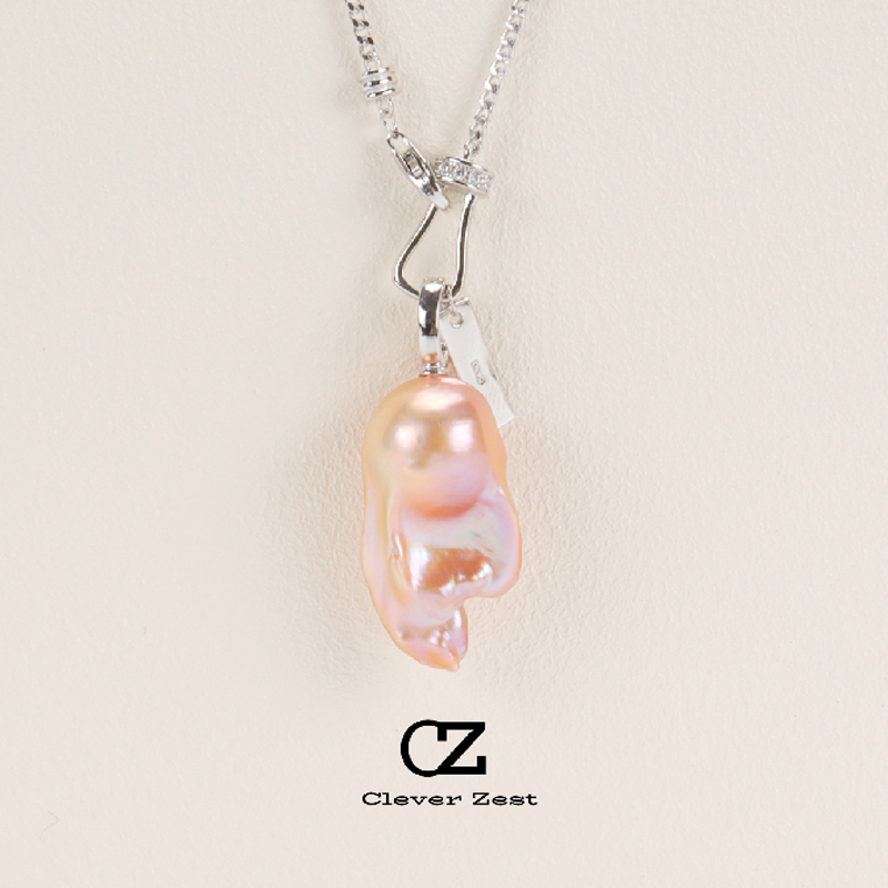 Natural Freshwater Baroque Pearl Necklace Sterling Silver Freshwater Pearl Necklace Stylish Layered Look Valentine's Day Gift