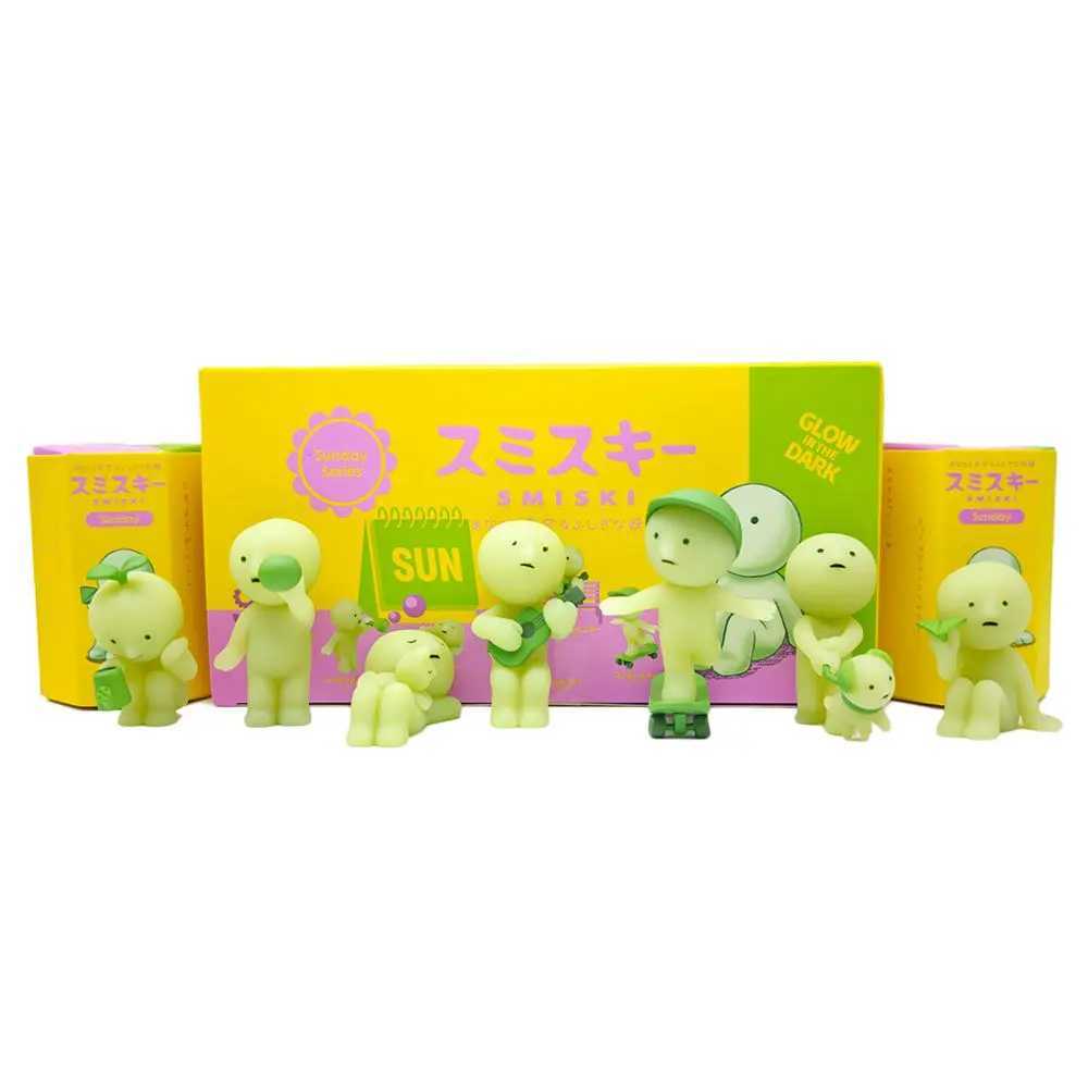 New Smiski Blind box toys Sunday series anime action figure Kawaii luminous model ornaments collection birthday Christmas Gift W250912