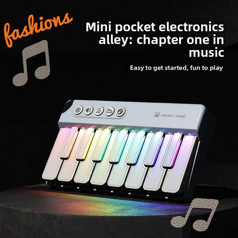 LED Rainbowcolored Keys Electronic Keyboard Kids Cartoon Piano Keyboard Music Baby Instrument Music Educational Toys Kids Gifts C250912
