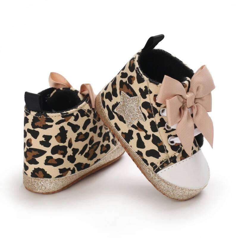 0-1 year old baby Girls fashion leopard print casual sneakers sandals comfortable toddler shoes