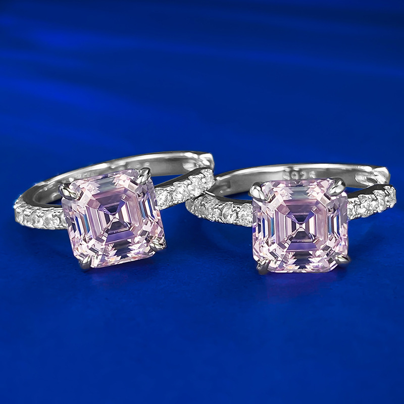 2025 Choucong Brand Clip Earrings Luxury Jewelry Genuine 100% 925 Sterling Silver Asscher Cut Lab Moissanite Diamond Gemstones Elegant Women Wedding E