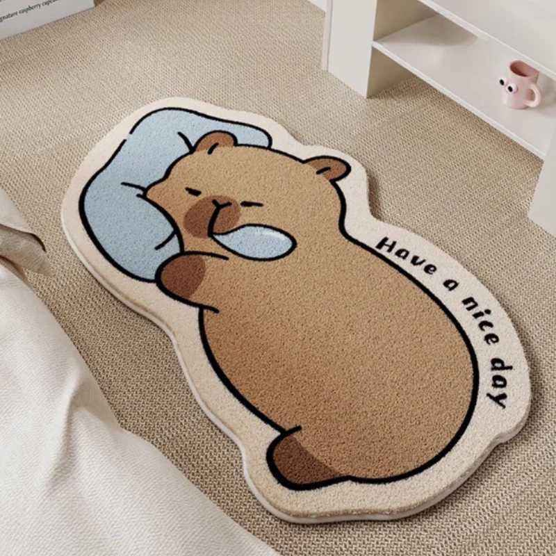 VIKAMA Cute Capybara Carpet Creative Floor Mat Bathroom Doormat Carpet For Live Room Rug For Bedroom Floor Mat Home Decoration C250912