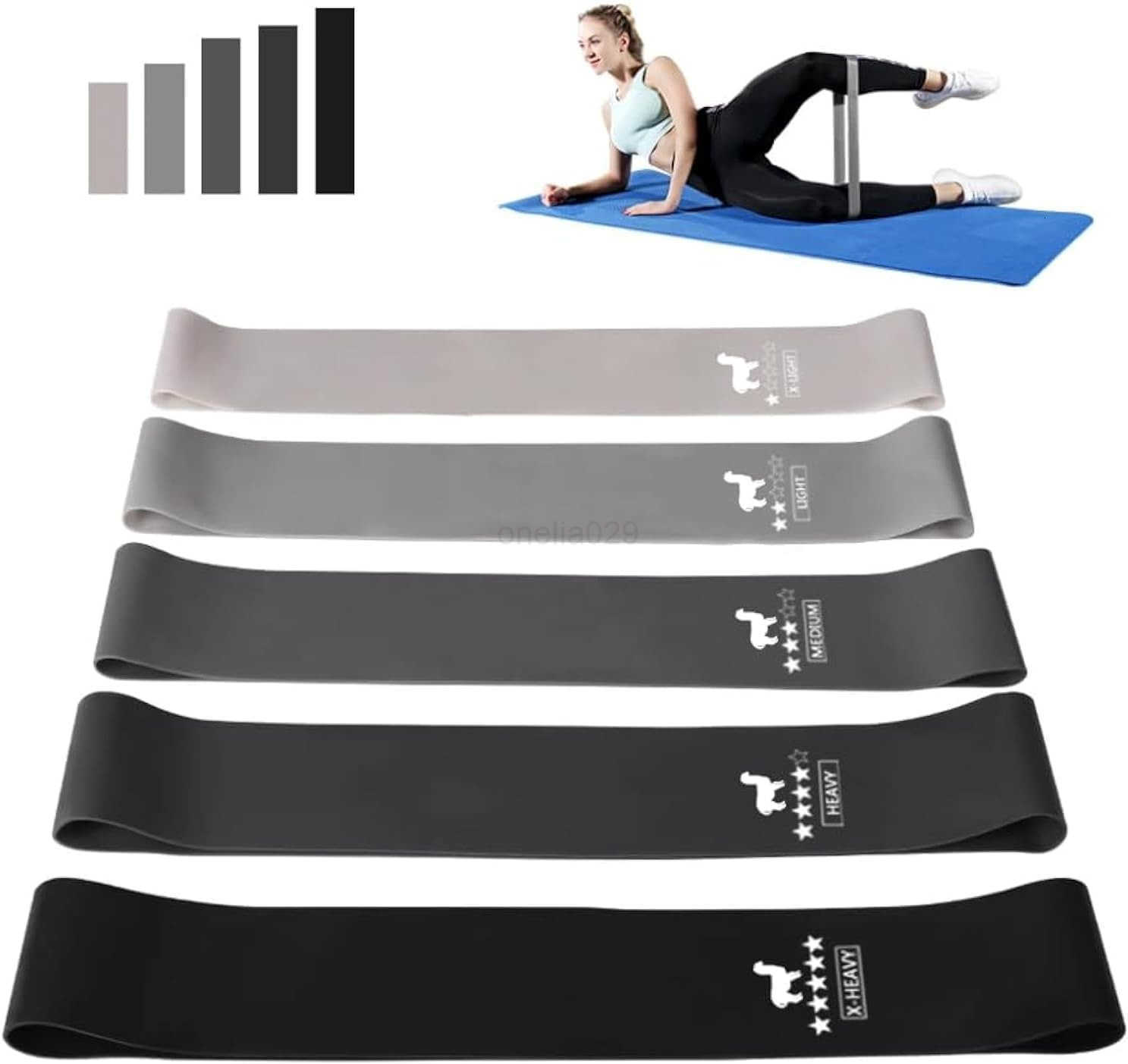 Resistance Loop Exercise Bands Set of 5 W250912