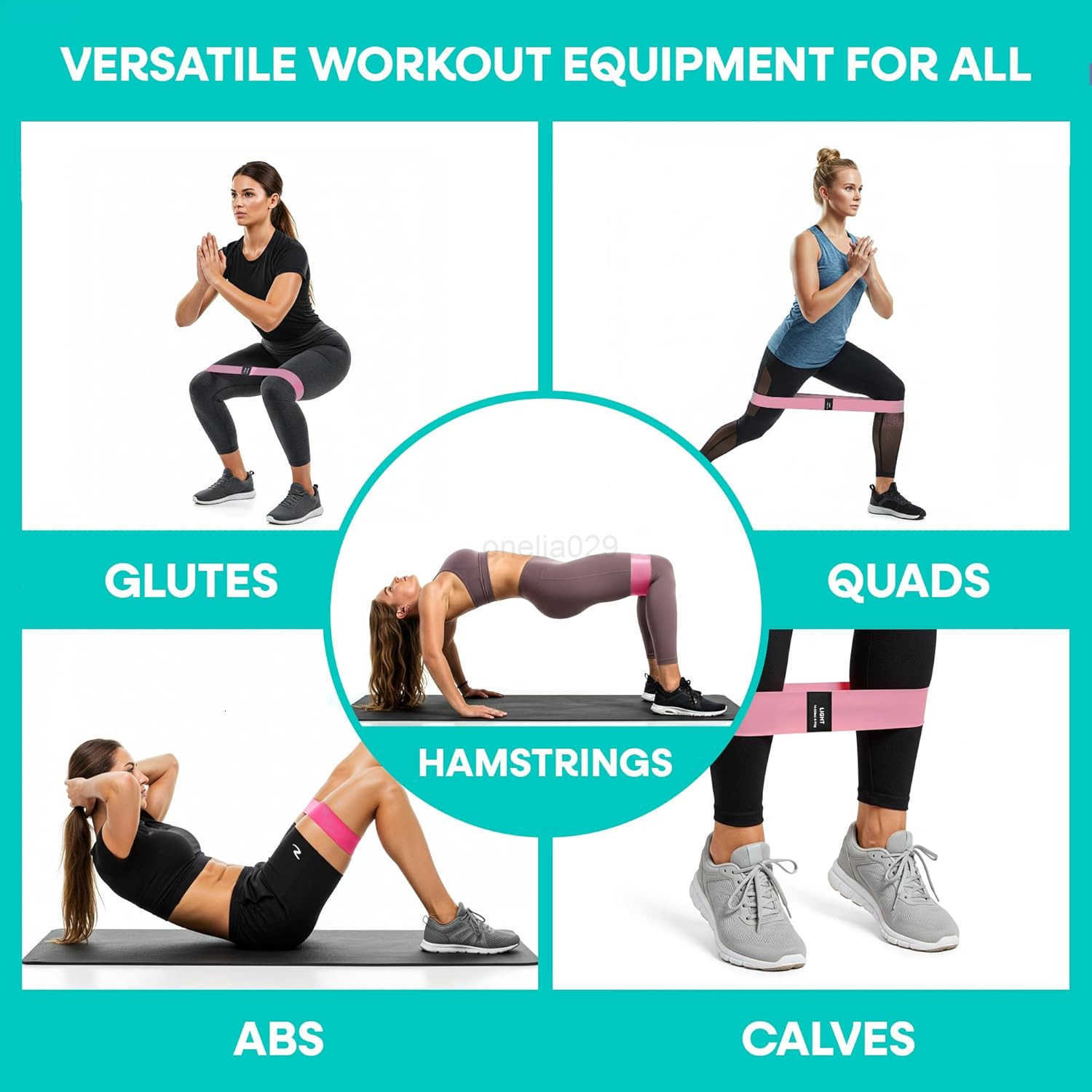 4Piece Resistance Band Set Fabric Exercise Bands for Strength Training Yoga Pilates NonSlip Durable and TravelFriendly Gym Equipment W250912