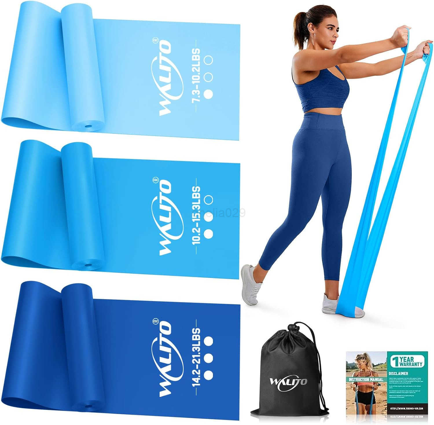 Resistance Bands for Working Out Exercise Bands for Women and Men Workout Bands for Physical Therapy Stretch Recovery Pilates Rehab Strength Training 