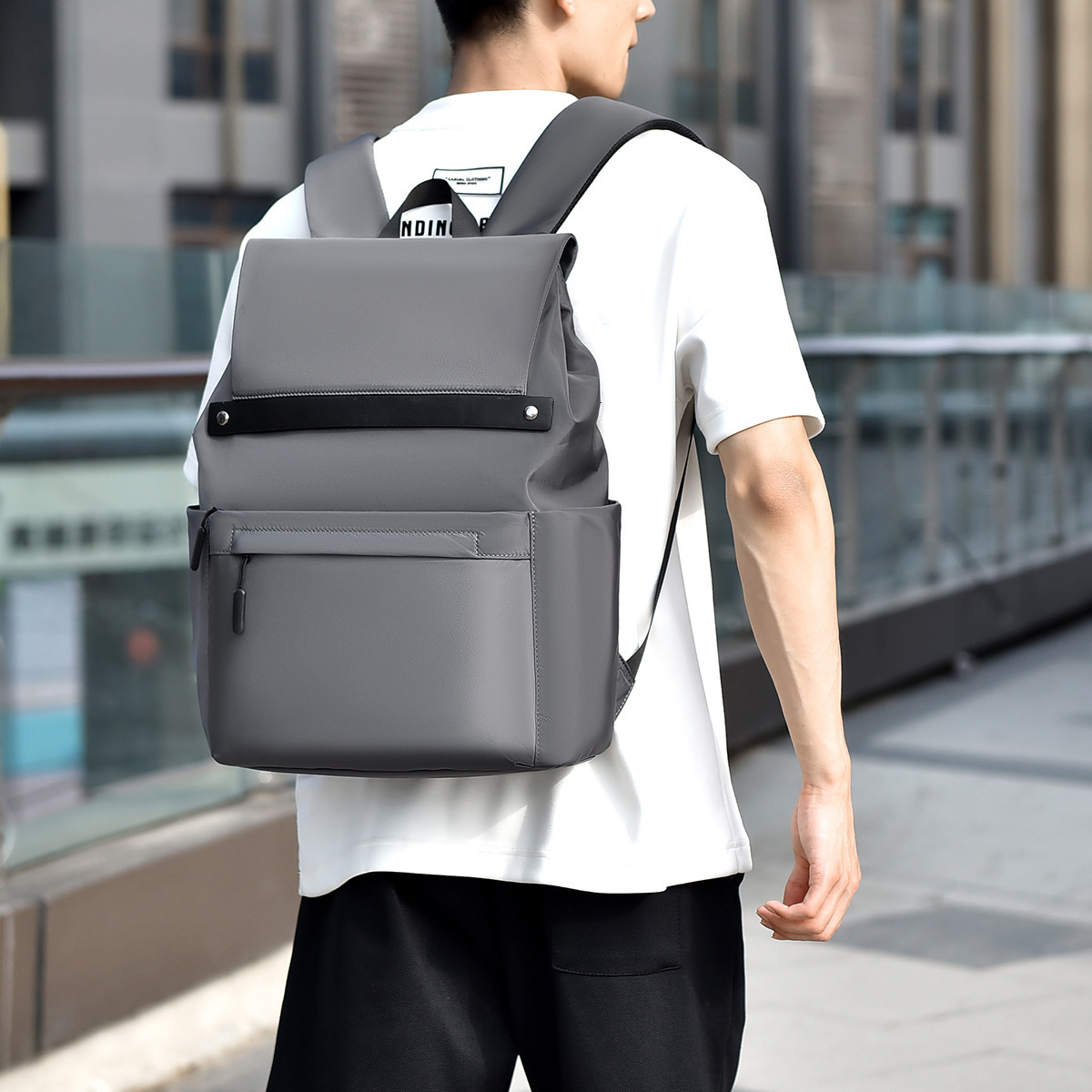 Business Free Shipping Commuting New Double Shoulder Bag Luxury Bag Designer Bag Men Large Capacity Inch Laptop Bag College Student Backpack Travel La