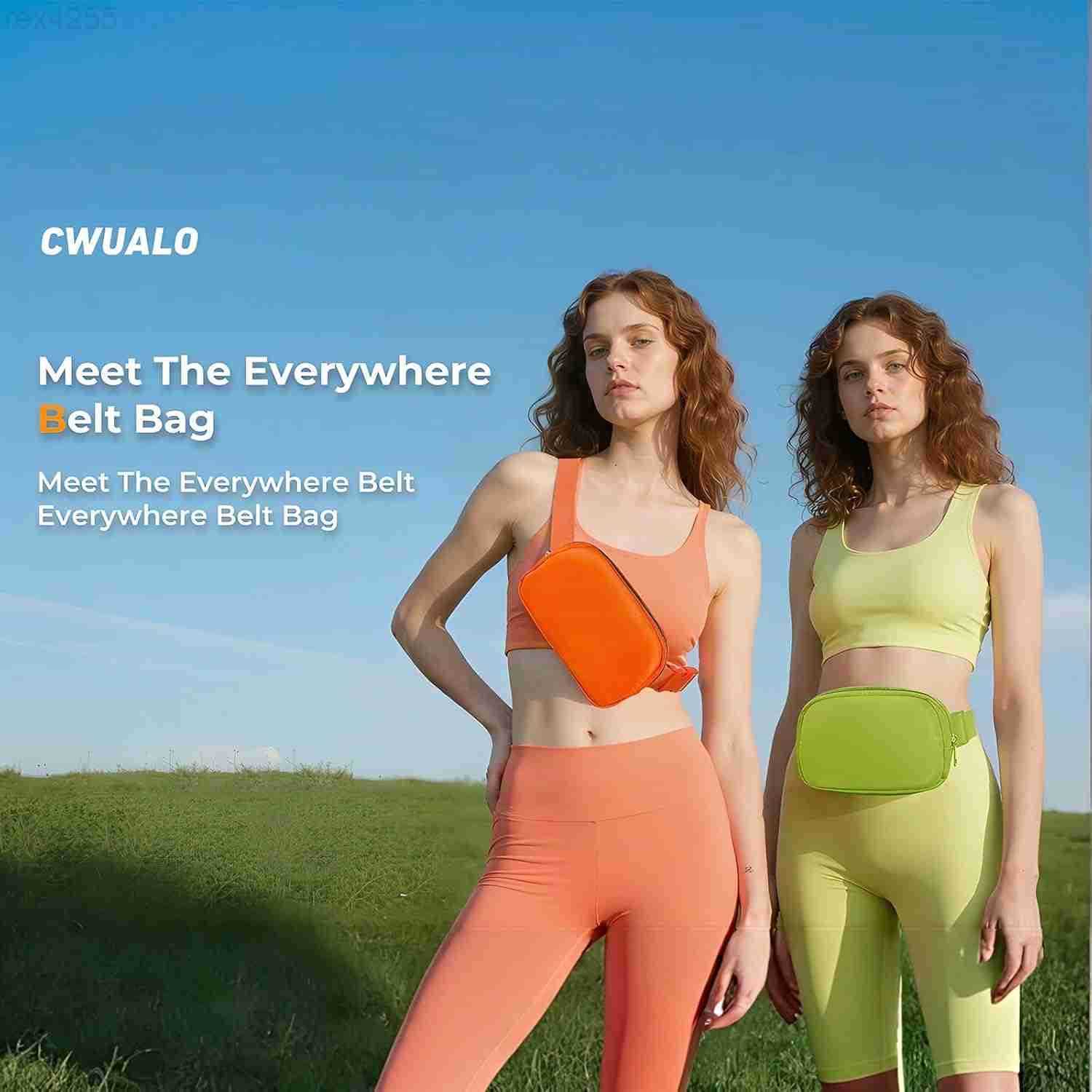 Belt Bag Zipper Fanny Pack Crossbody Bags for WomenFashion Nylon Waist Packs Water Repellent Two Way wear with Adjustable Strap Gifts for Teenage Girl