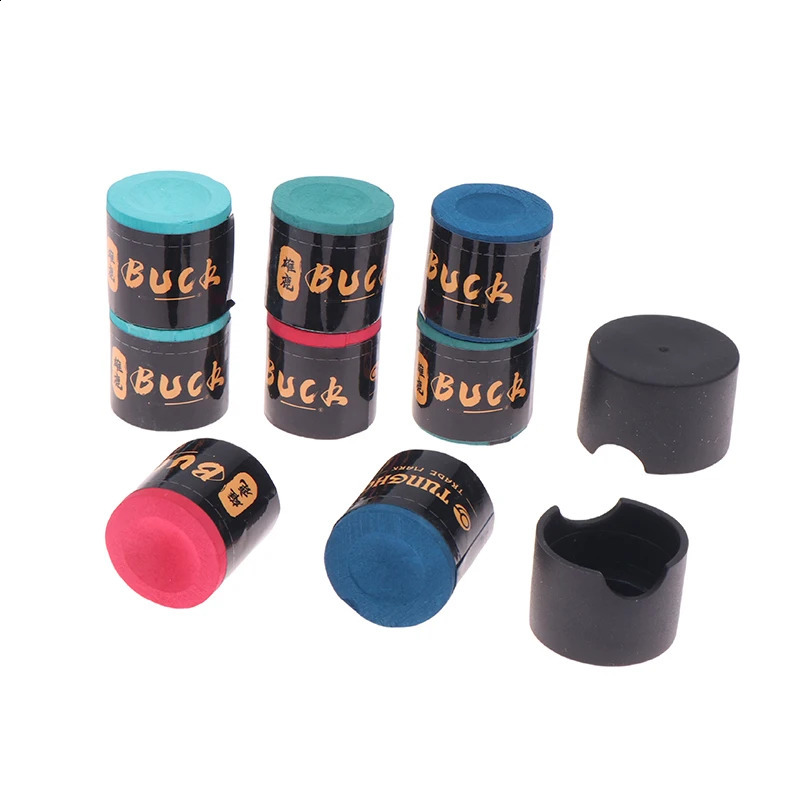 2Pcs Cylindrical Billiard Chalks Pool Cue Stick Rubbing Powder Snooker Table Billiards Supplies Antiskid Device Tool 250912