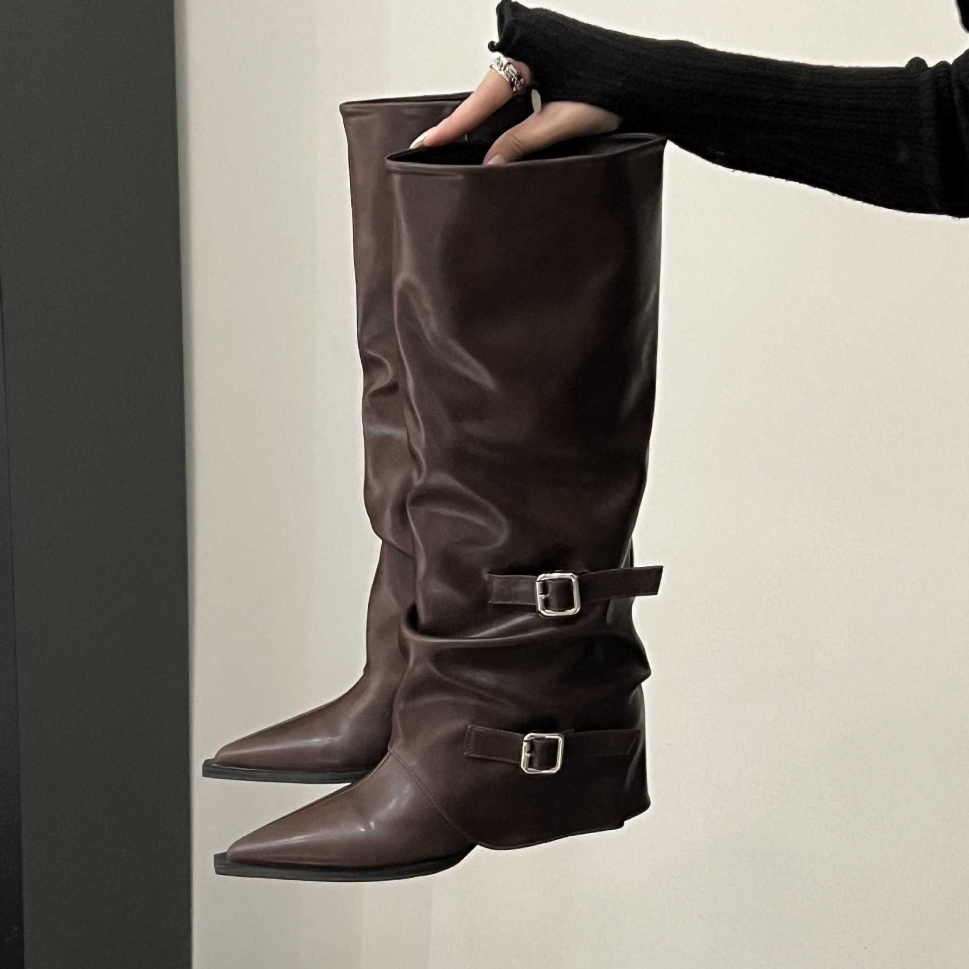 Women's Knee High Platform 2024 - Round Toe, Thick Sole, hot Side Zipper, Fashionable Winter Boots