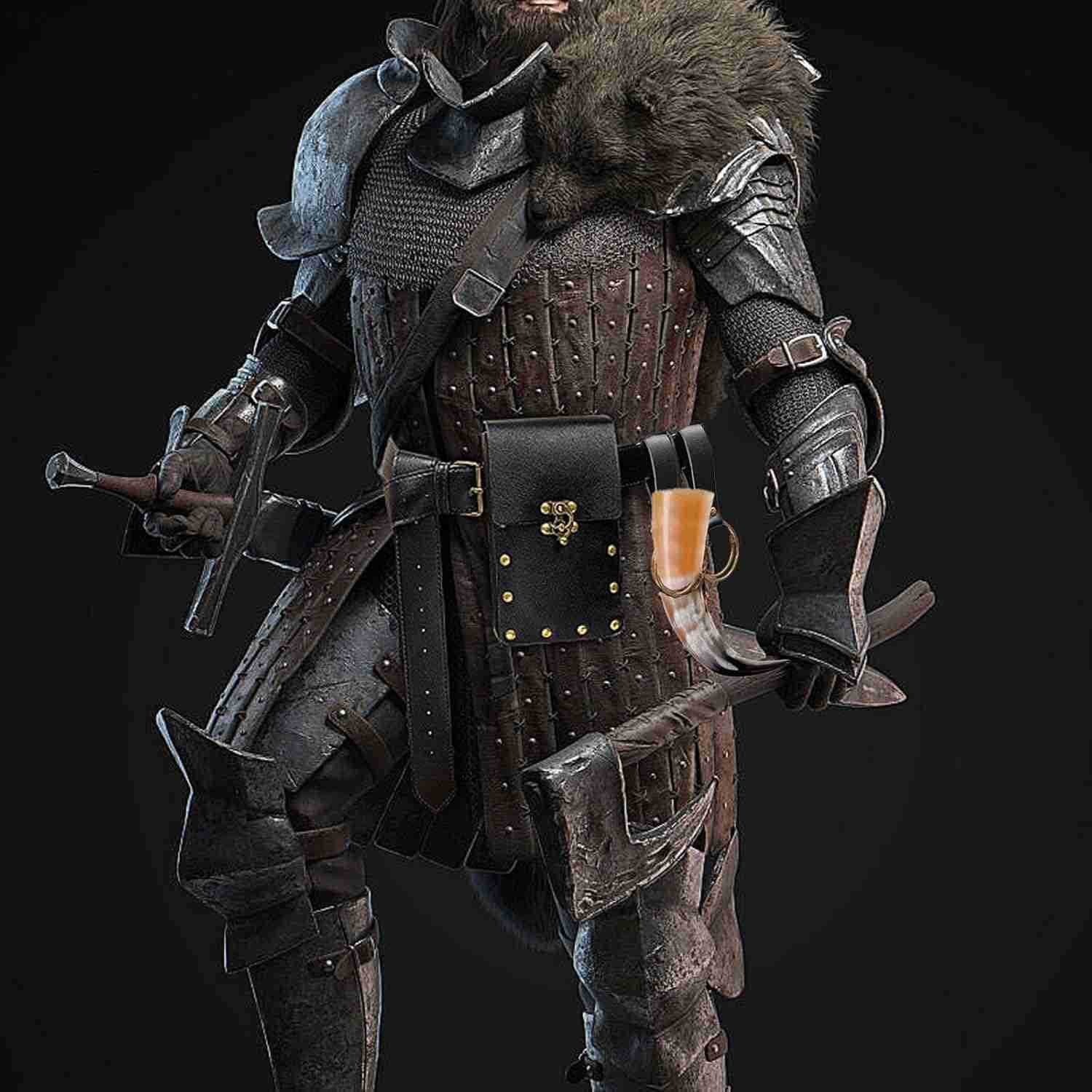 Belt Pouch Coin Purse Skirt Hike Set Medieval Festival Costume Halloween Accessories Casual Fanny Pack Waist Bag 1BlackW250912