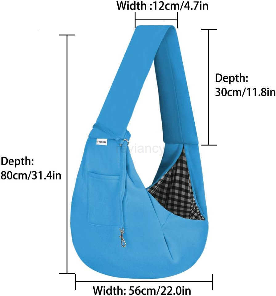 Small Pet Sling CarrierHands Free Reversible Pet Papoose Bag Tote Bag with a Pocket Safety Belt Dog Cat for Outdoor TravelW250912