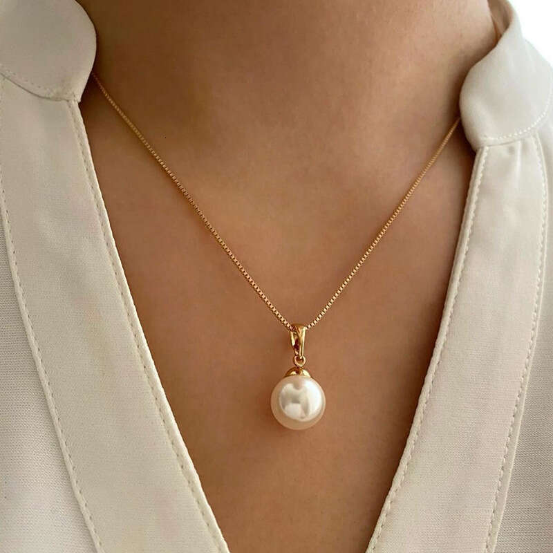Pearl Earrings Necklace Jewelry Fashion Pendant Alloy Light Niche High-end Feel Women's Accessories