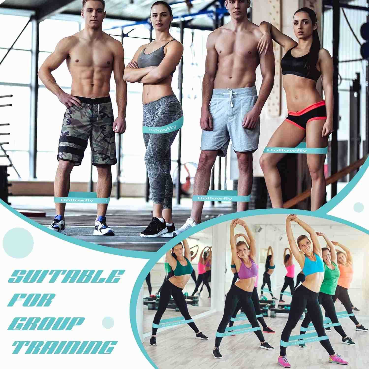 12 Pcs Latex Resistance Loop Exercise Bands for Booty Workout Stretch Exercise Bands Non Slip for Legs Squat Resistance Loop Women Men Starter Butt Hi