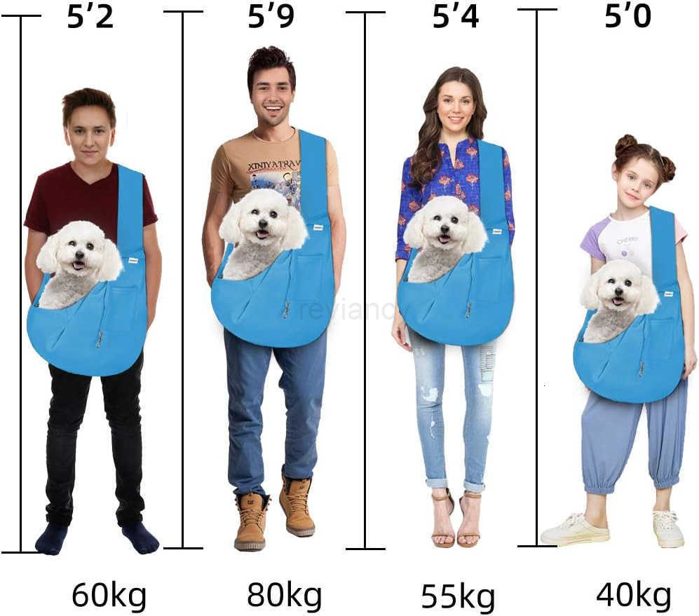 Small Pet Sling CarrierHands Free Reversible Pet Papoose Bag Tote Bag with a Pocket Safety Belt Dog Cat for Outdoor TravelW250912