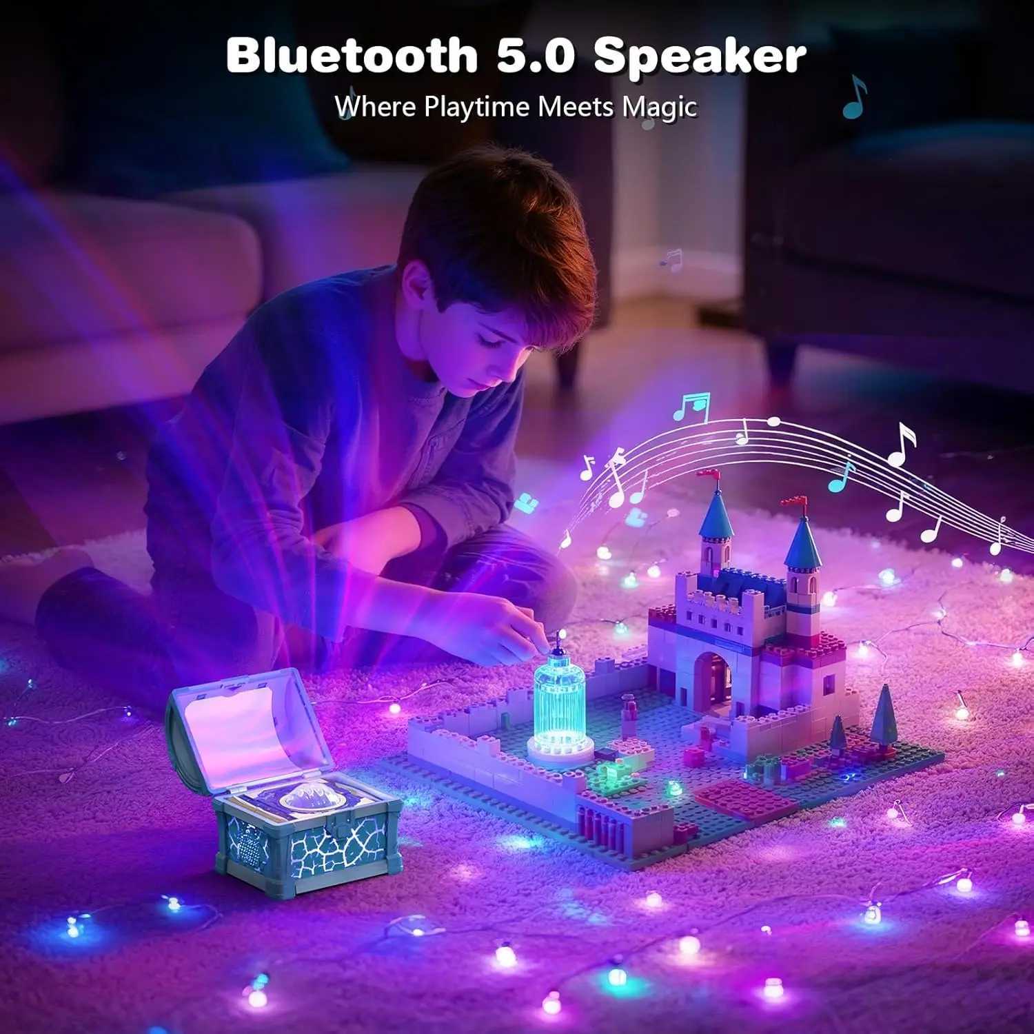 Treasure Chest Projector Night Light Bluetooth Speaker Galaxy Aurora Projection Lamp Ambient Northern Light For Room Decoration C251122