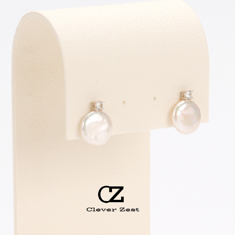 Natural Freshwater Baroque Pearl Stud Earrings Sterling Silver Freshwater Pearl Stud Earrings Fashionable and Versatile Trendy Anniversary Gift Bestie