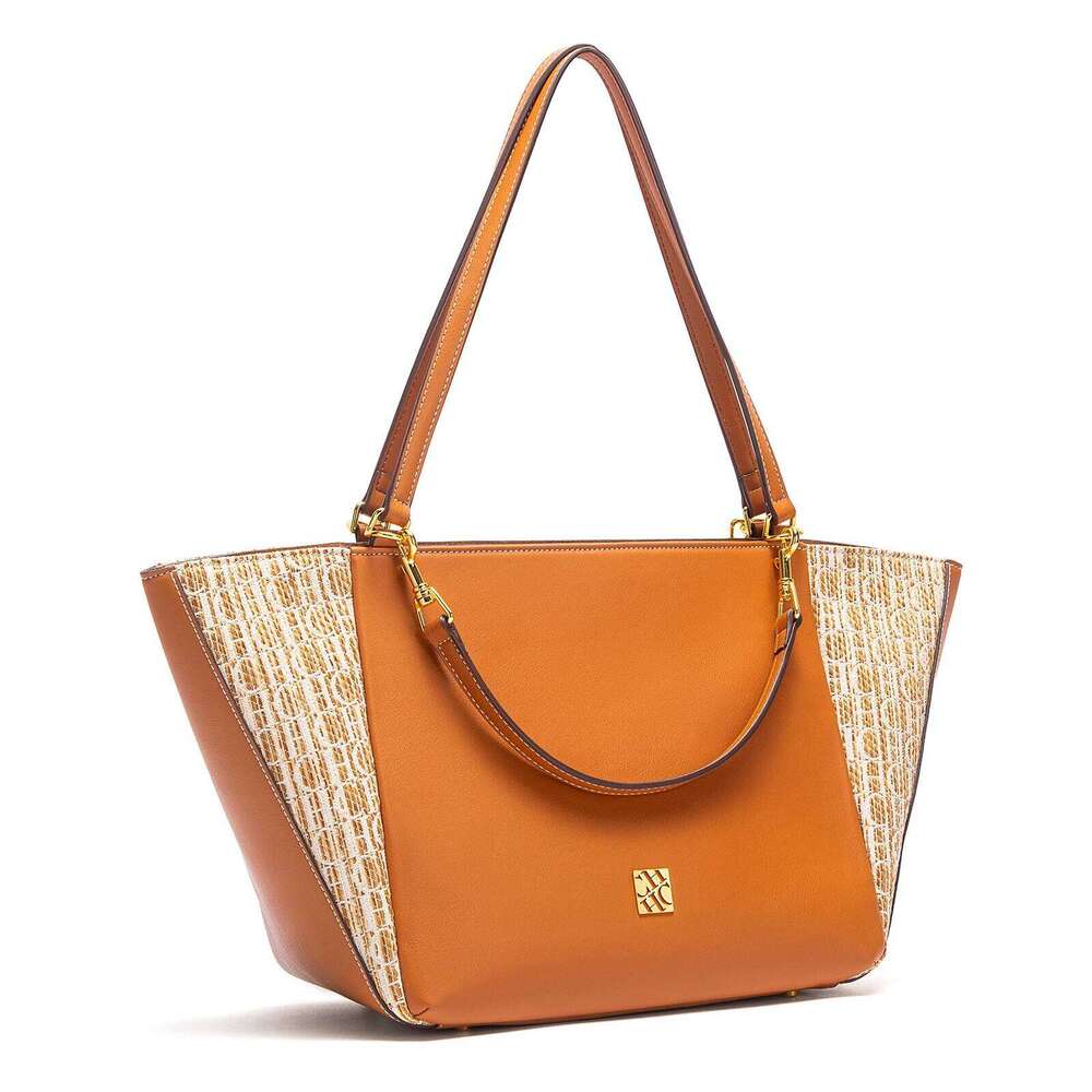 Women's Shoulder 2025 Autumn Splicing Handbag Simple Large Capacity Shopping Bag