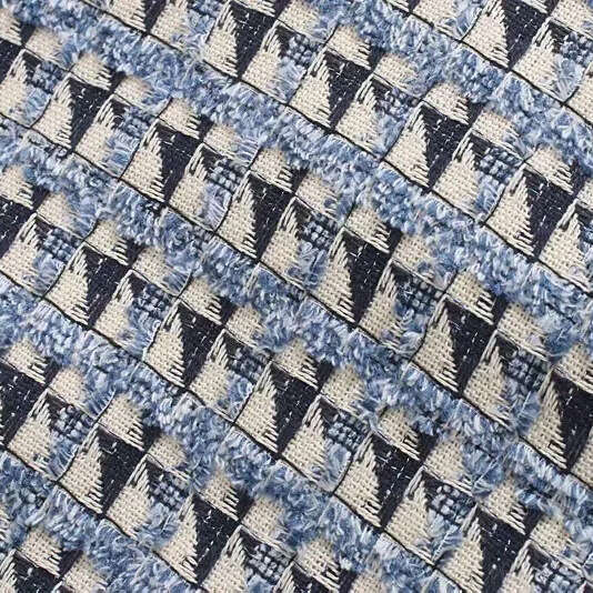 DHEssentials 2025 Autumn Winter New French Style Petite Loose Short Woolen Diamond Color Block Jacket Coat