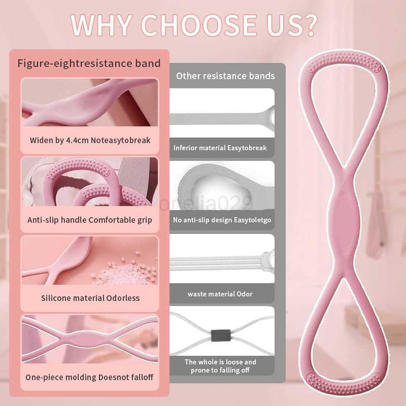 8 Exercise Bands for Women Men15LB25LB Exercise BandExercise Bands with HandLEs for Working Out Arm Back Fullbody Yoga Pulling Rope Elastic Stretch Ba