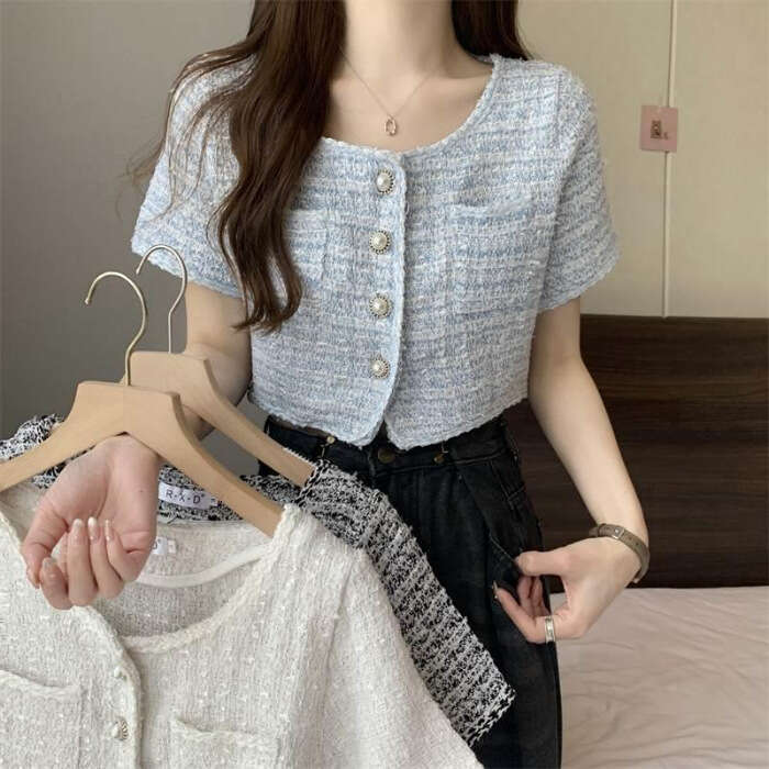 DHEssentials 2025 Summer Super Beautiful Little Chanel Style Jacket for Women, New High-end Cardigan, Versatile and Stylish Short Top