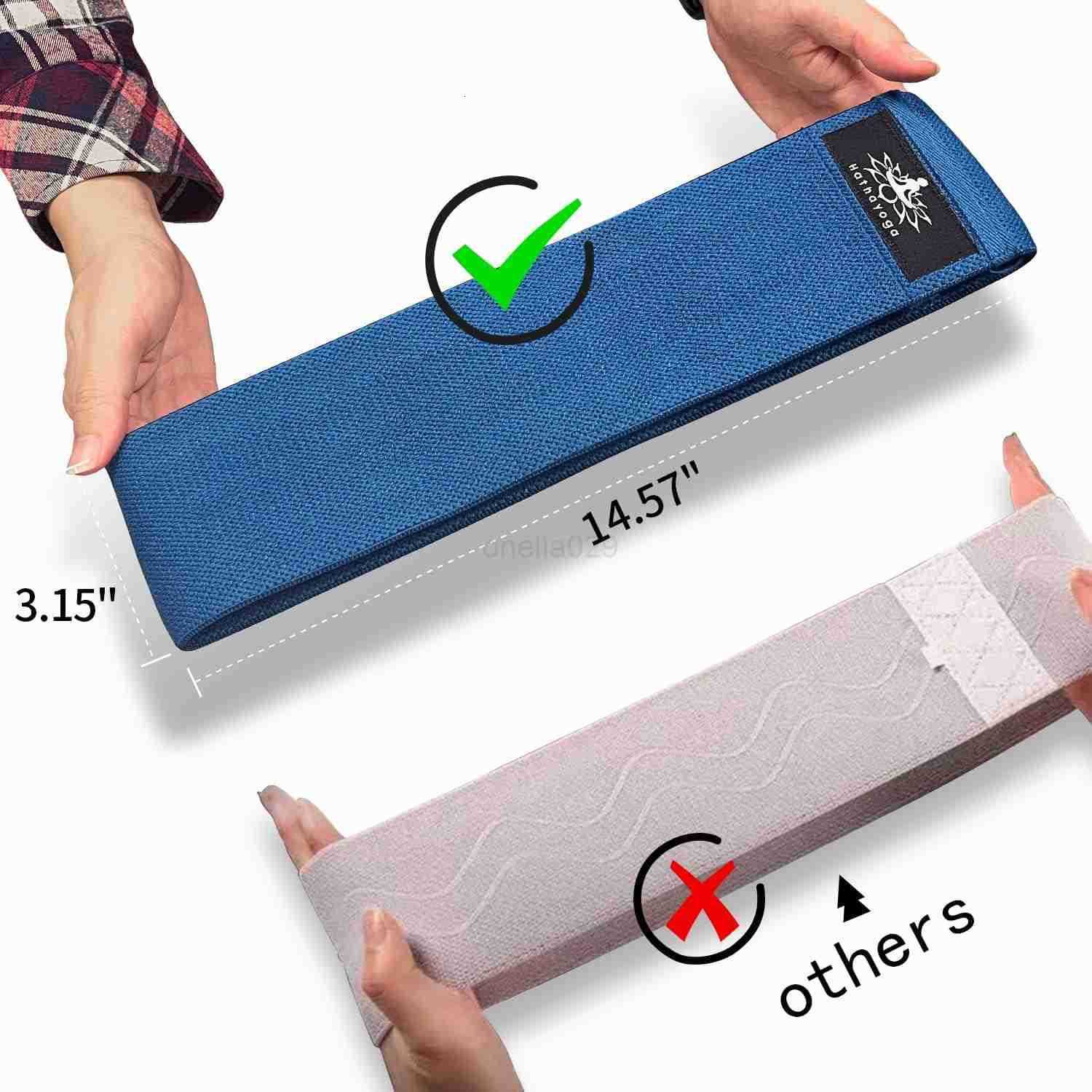 Yoga Large Resistance Band145 x315Fabric Exercise Loop Bands with Instruction Guide and Carry Bag Set of 3 W250912