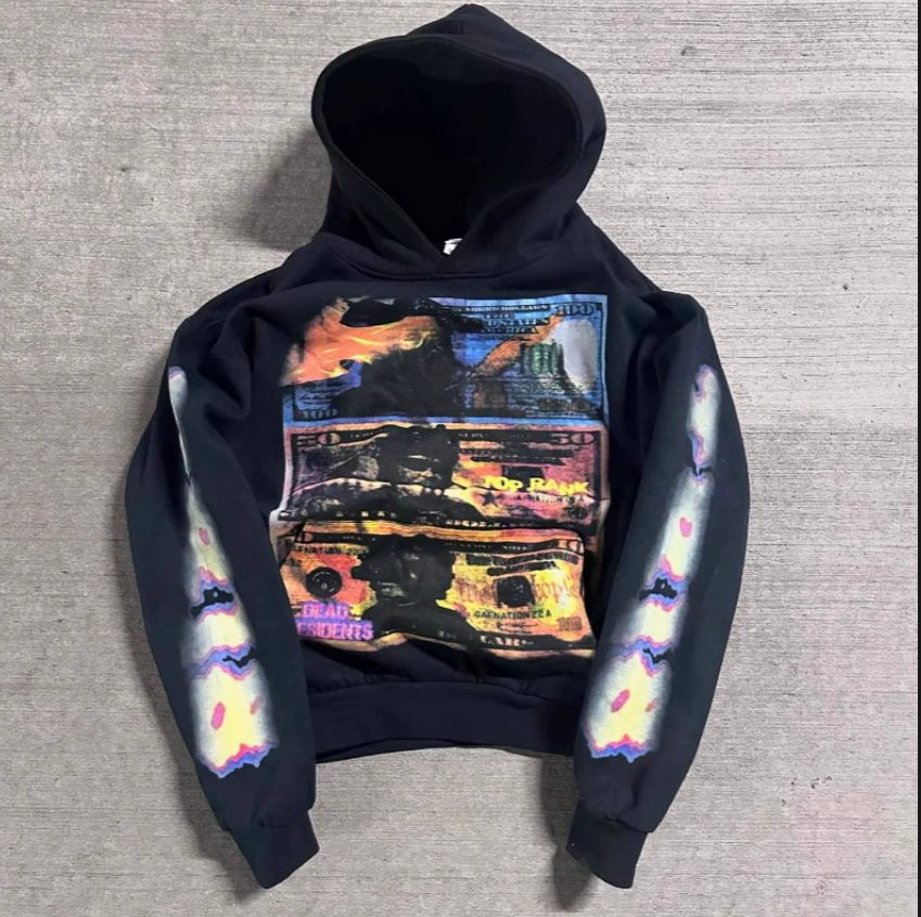 Street Hip-hop Letter Casual Loose Cotton Hoodie Men American Retro Harajuku Fashion Versatile Oversized Sweatshirt Women250806