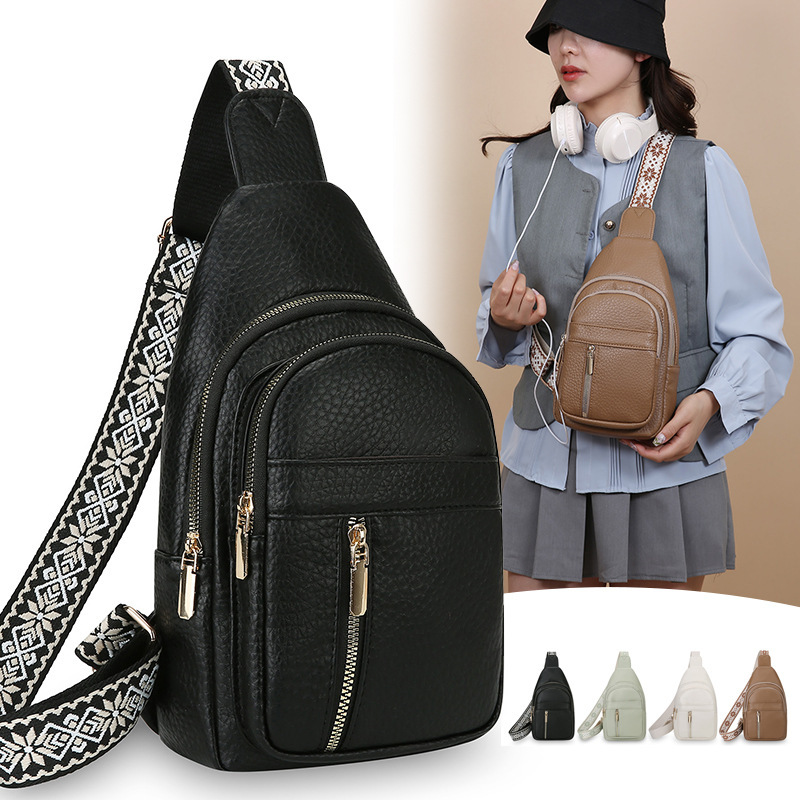 Foreign Trade Designer Free Shipping Bag Trend New Chest Bag Women S Crossbody Bag Fashion PU Soft Leather Shoulder Bag Casual Travel Luxury Bag Chest