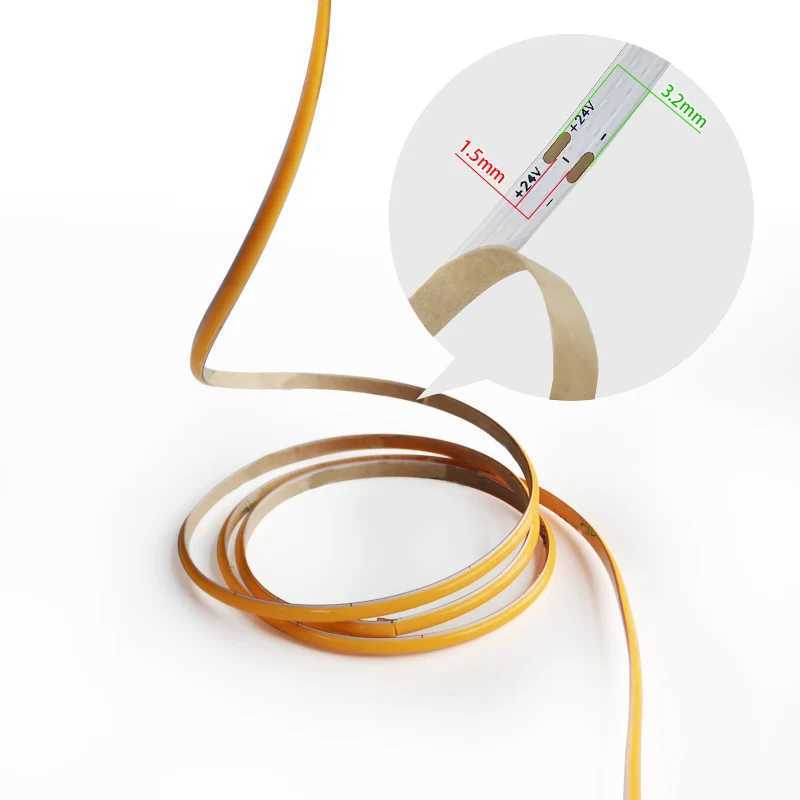 5V 4mm COB LED Strip Lights 480LEDs For Car FOB Bar Room Decoration Warm Nature White Red Blue Flexible Ribbon Linear Lighting C250912