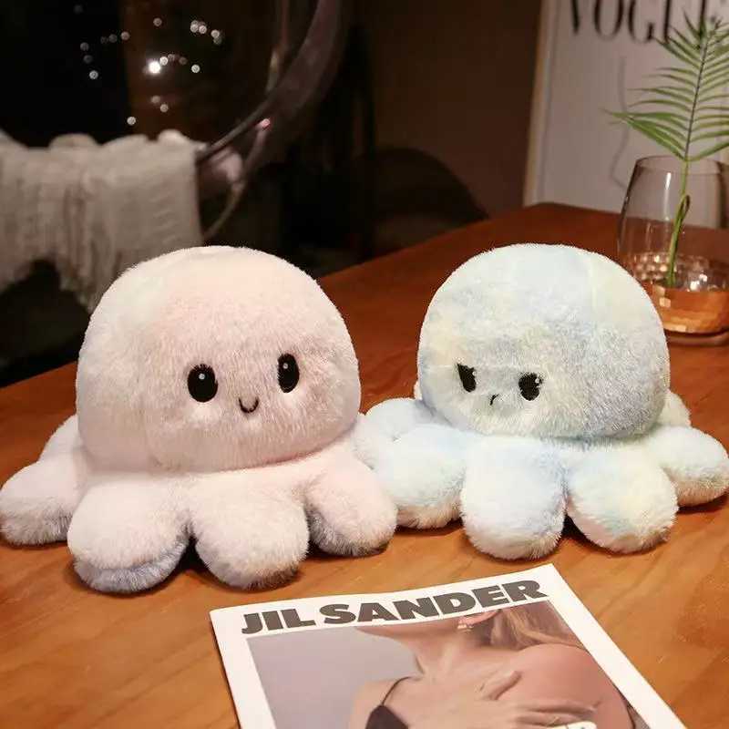 Latest Flip Color Octopus Doll Kawaii Stuffed Plush Toy Handmade Doll Cartoon Anime Cute Childrens Birthday Gift Fun Doll C250912