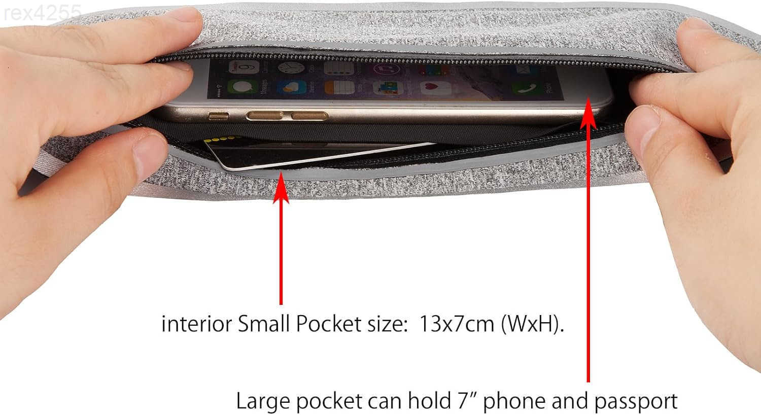 Running beltSlim Running Waist Fanny Pack Runner Exercise Phone Belt Hip Pouch Bag for Women Men iphone Samsung Black GreyW250912