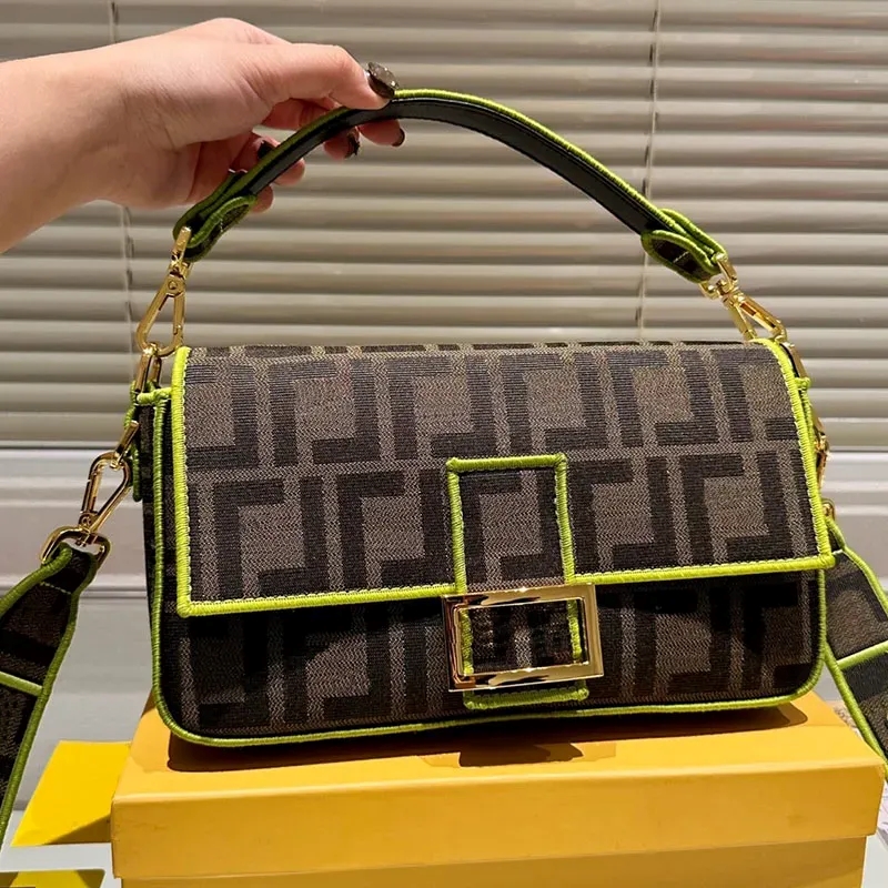 Designer Fashion Women Crossbody baguette Bags Brand Vintage Shoulder Canvas Messenger Bag Underarm Handbag Purse Wallet2025 2a