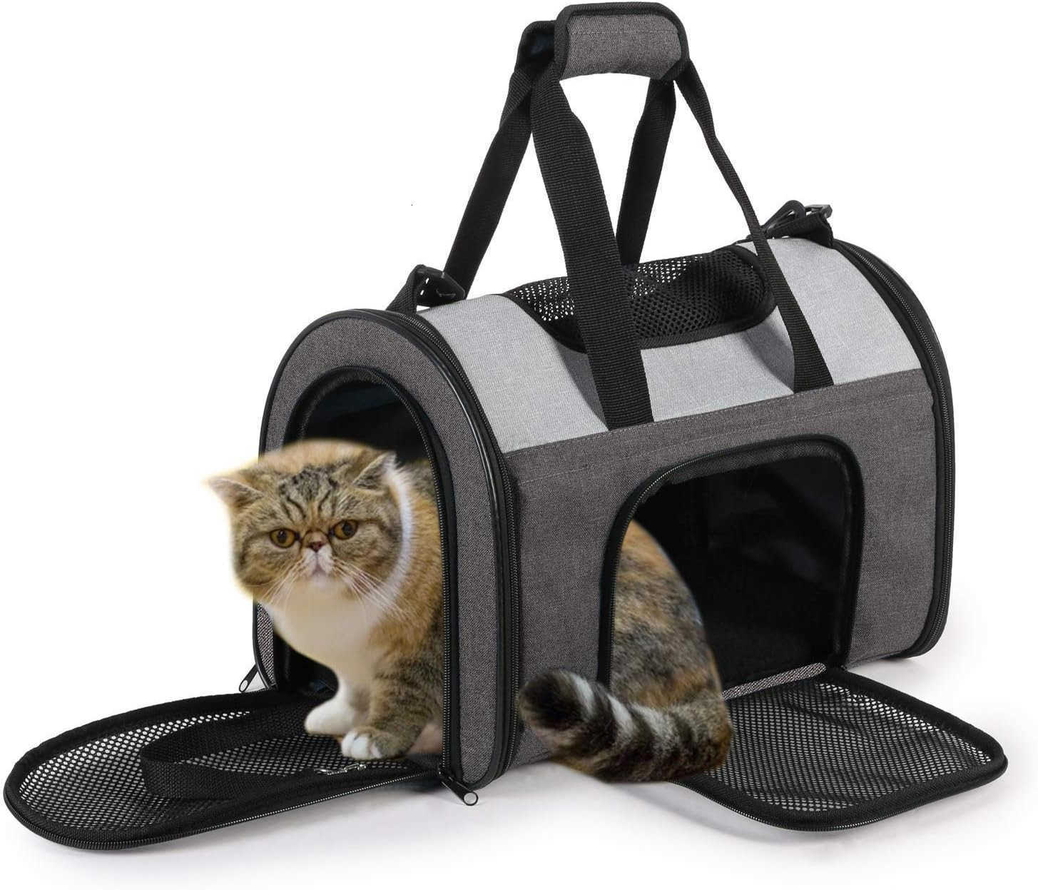 SoftSided Kennel Pet Carrier for Small Dogs Cats Puppy Airline Approved Cat Carriers Dog Carrier Collapsible Travel Handbag Car SeatW250911
