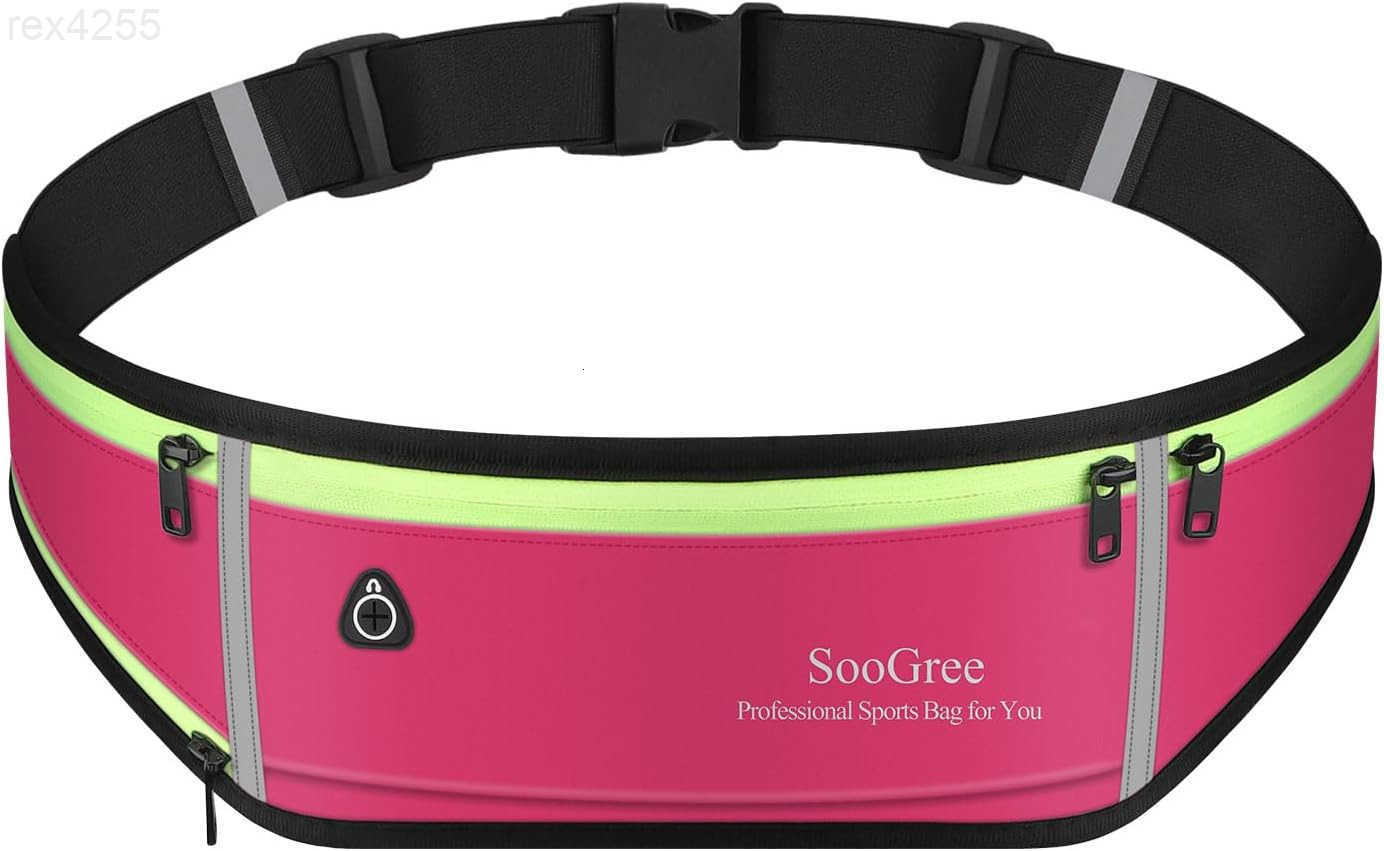 Fanny Packs Running Belt Pack Waist Pack Bag for Men and Women Lightweight Runners Water Bottle Belt Bag Phone Holder Money Belt for Traveling Hiking 