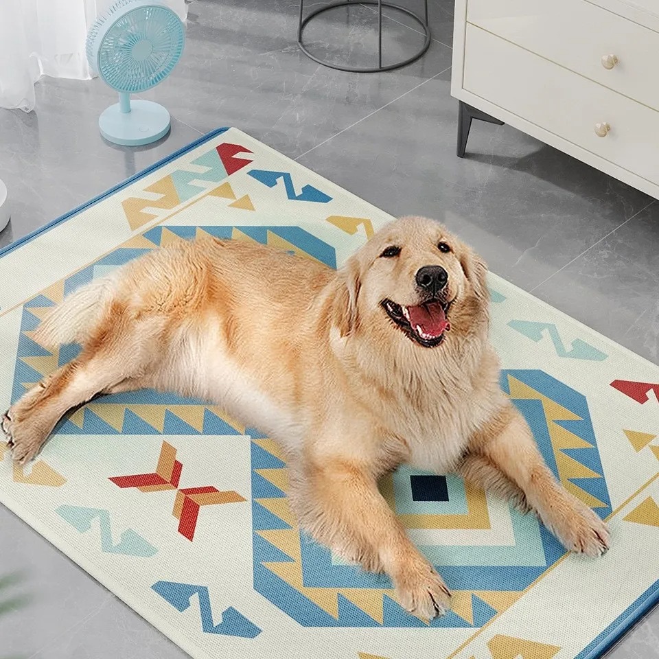 50*70cm Summer Cooling Mat Sleeping Pad Pet blanket Water Absorption Top Materials Safe Easy Carry EZ Clean. Keep Cooling for Pets Kids and Adults.