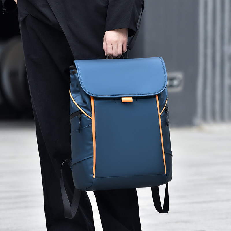 Men S Backpack Yellow Designer Bag Free Shipping Line Color Block Luxury Bag Backpack Laptop Bag Fashionable High Quality Backpack Business Travel Bag