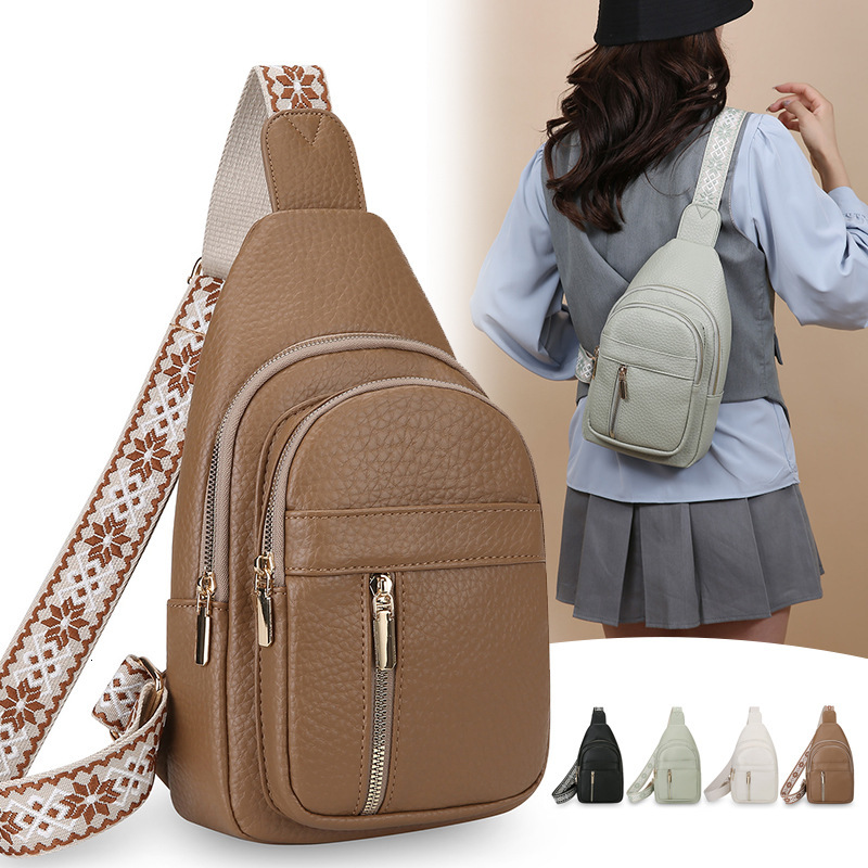 Foreign Trade Designer Free Shipping Bag Trend New Chest Bag Women S Crossbody Bag Fashion PU Soft Leather Shoulder Bag Casual Travel Luxury Bag Chest