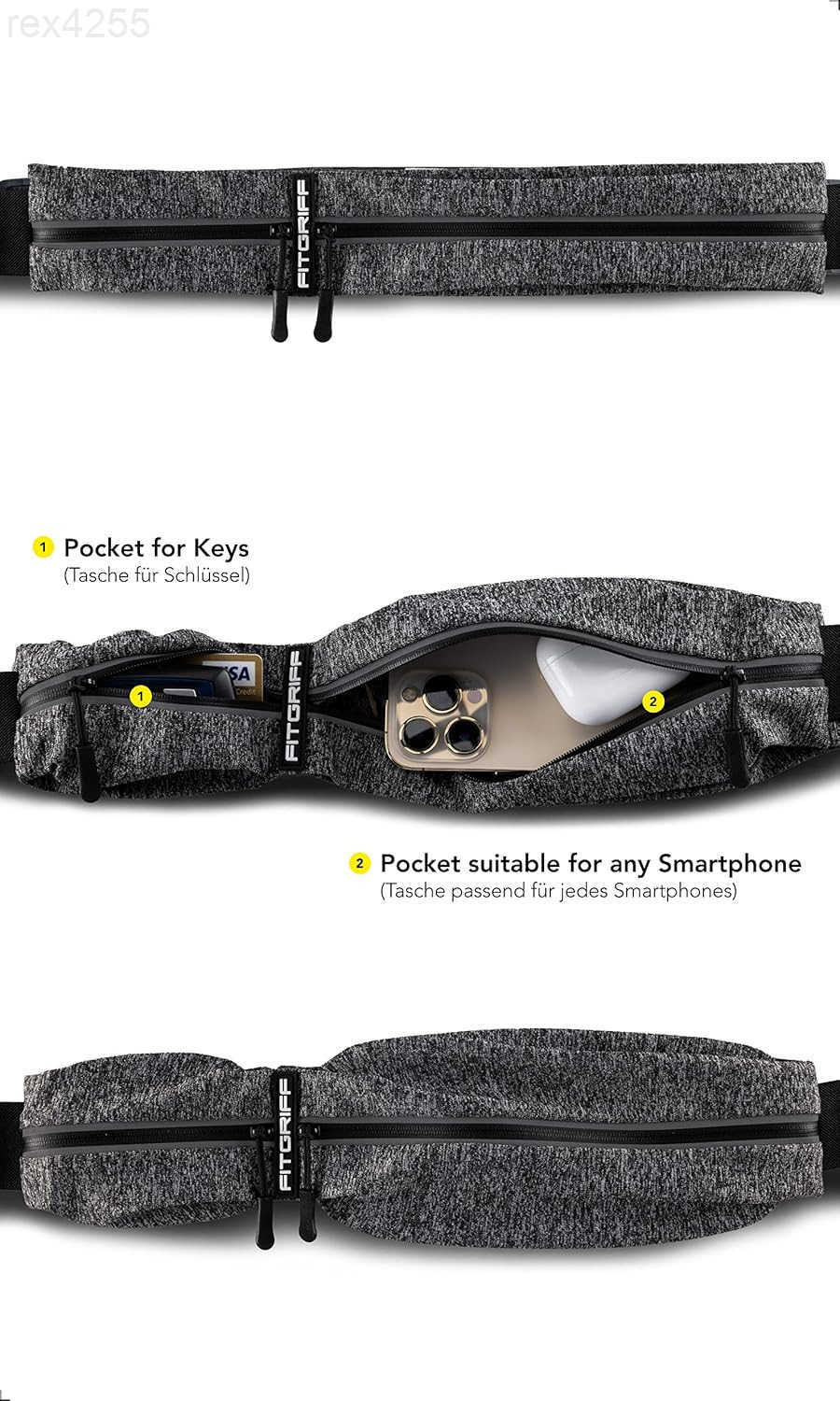Running Belt for Men Women Secure Jogging Pouch for Phone Keys Essentials For All Cell PhonesW250912