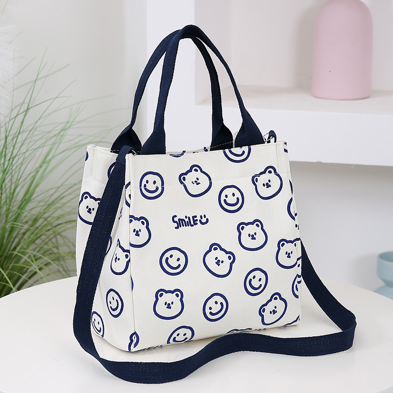 New Canvas Single Shoulder Designer Bag Handbag Fashion Lunch Luxury Bag Box Free Shipping Mommy Bag Simple Compact D Handheld Bag Commuter Bento Bag