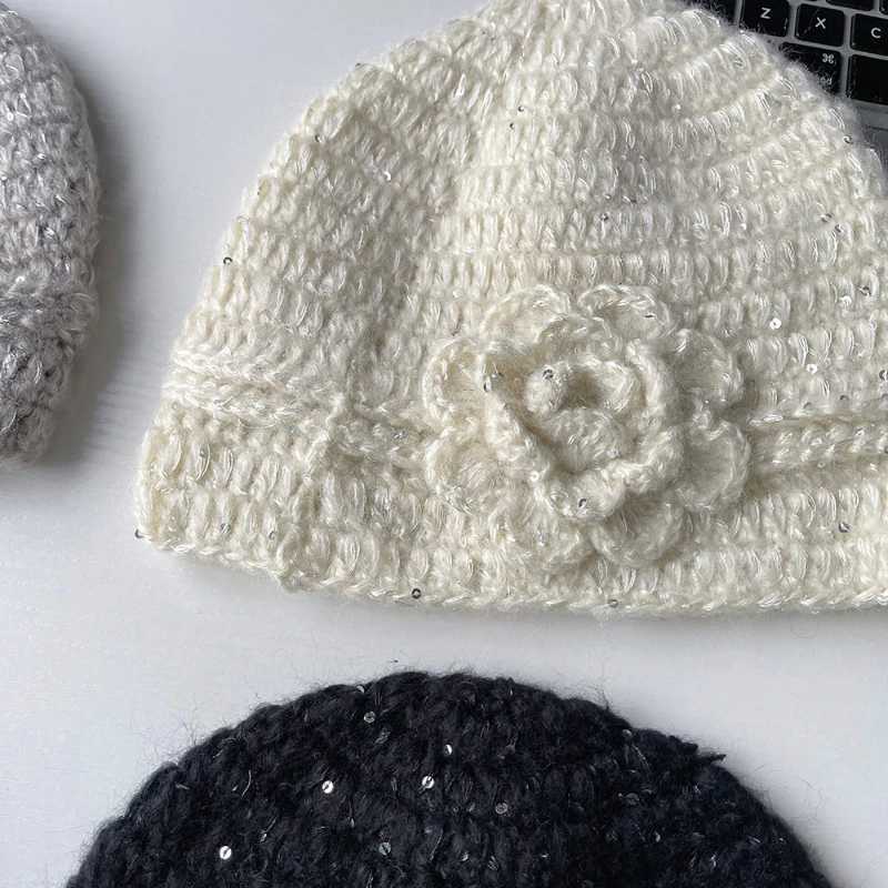 Designer New Crochet Knitted Hat Spring Autumn Thick Line Handmade Winter Fa Vintage Fashion Beanies Hat Y2k Girls G250910