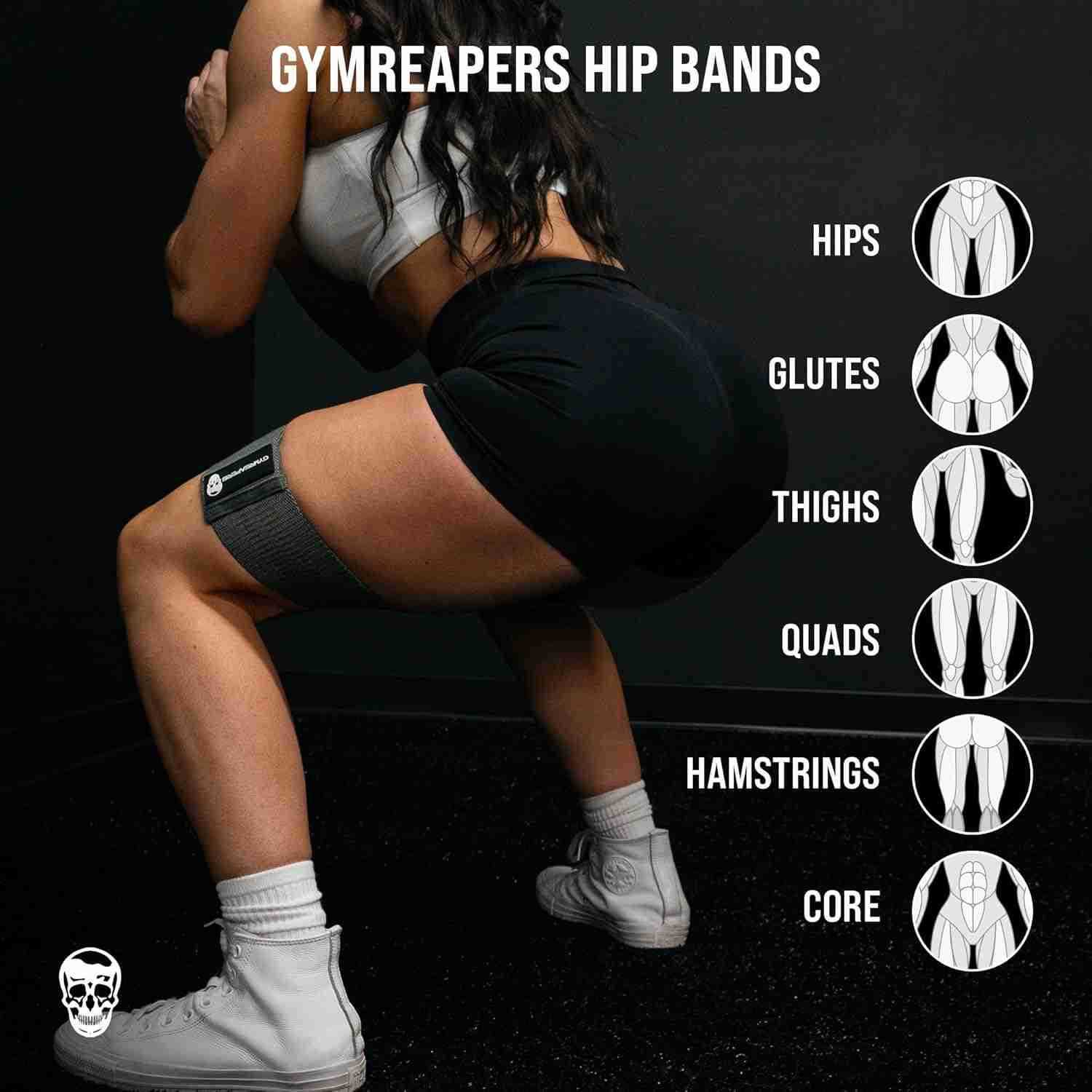 Bands for Booty Workouts Non Slip Fabric Band Set with 3 Levels Resistance Bands for Legs Hip for Men Women W250912