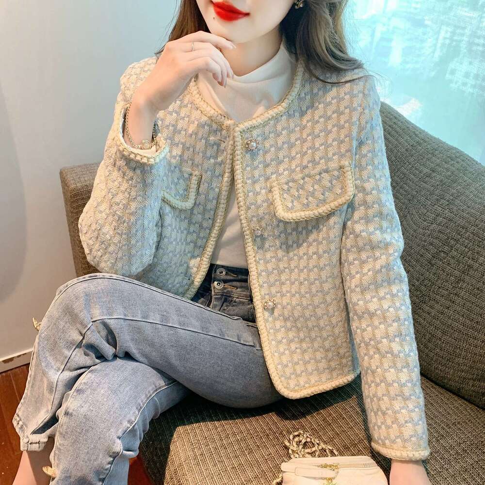 DHEssentials Chanel Style Elegant Short Coat for Women, Autumn and Winter 2024 New Fashion Loose Versatile Women's Cardigan Top