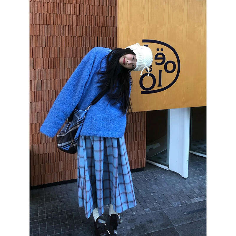 DHEssentials Autumn and Winter High-End Unique Beautiful Super Good-Looking Korean Age-Reducing Matching Little Fragrance Style Knitted One-Piece Dres