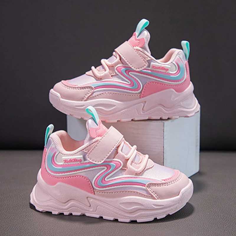 Children Sneaker Autumn Girls Sports Shoes PU Leather Platform Kids Shoes 4 To 12 Years School Casual Girls Sneaker Y250912